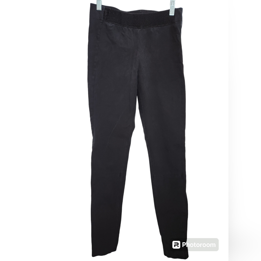 Rag & Bone Jean Womens Elastic Waist Zipper Hem Ankle Leggings Black Size S